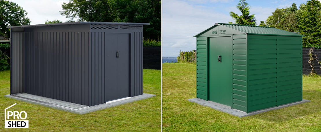 ProShed®, redskapsboder i metall med elegant paneldesign