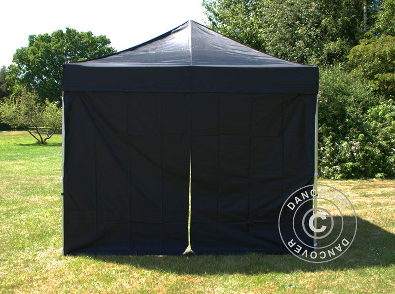 Sidevegg Sett for Quick-up telt FleXtents 3x3m, Svart