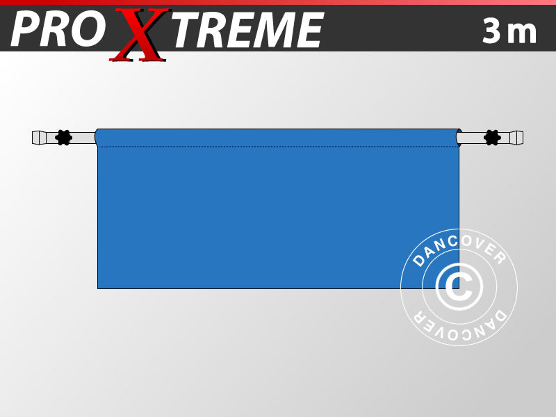 Halv sidevegg for FleXtents PRO Xtreme, 3m, Blå