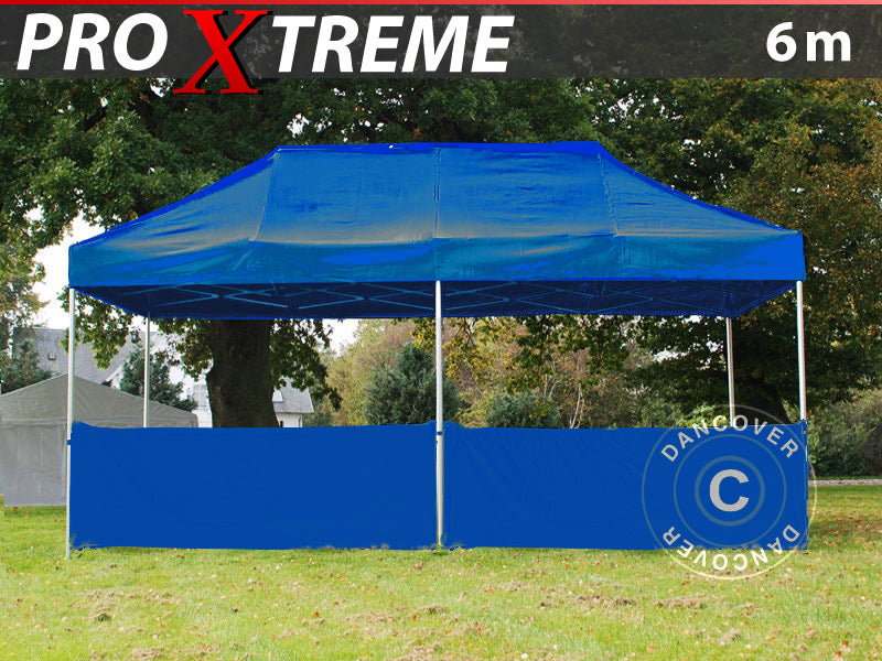 Halv sidevegg for FleXtents PRO Xtreme, 6m, Blå