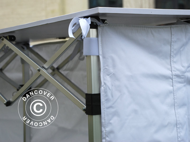 Sidepanel for FleXtents PRO klappbord, 3m, Hvit