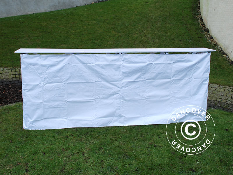 Sidepanel for FleXtents PRO klappbord, 3m, Hvit
