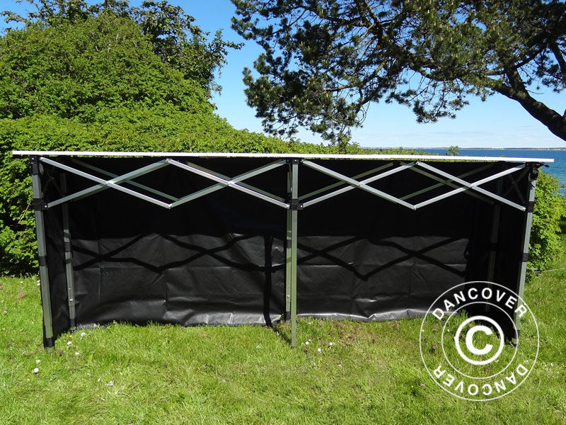 Sidepanel for FleXtents PRO klappbord, 3m, Svart