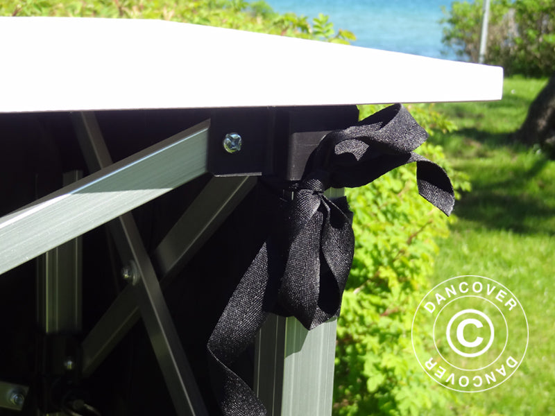 Sidepanel for FleXtents PRO klappbord, 3m, Svart