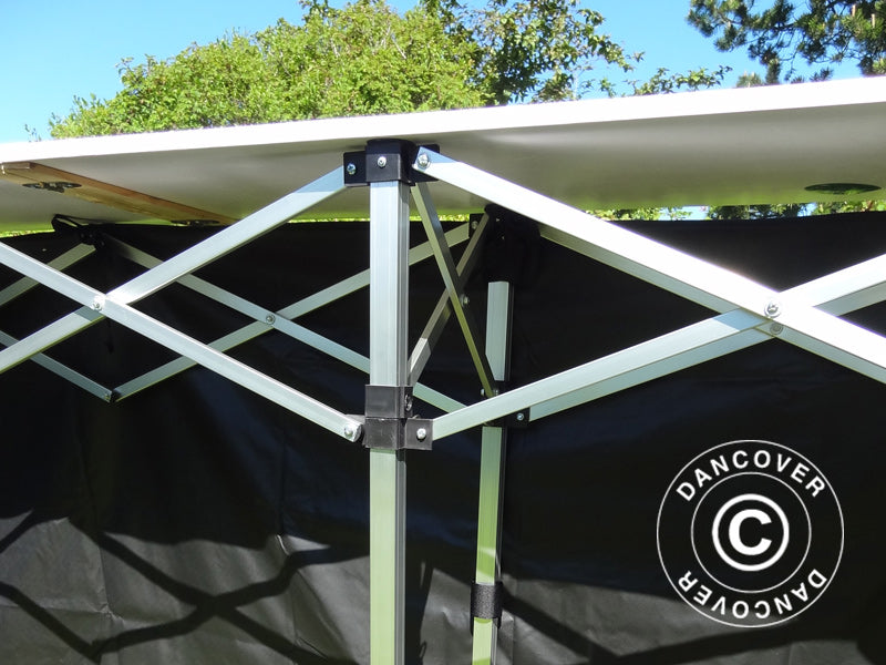 Sidepanel for FleXtents PRO klappbord, 3m, Svart