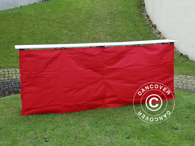 Sidepanel for FleXtents PRO klappbord, 3m, Rød