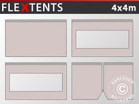 Sidevegg Sett for Quick-up telt FleXtents 4x4m, Latte