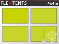 Sidevegg Sett for Quick-up telt FleXtents 4x4m, Neongul/grønn