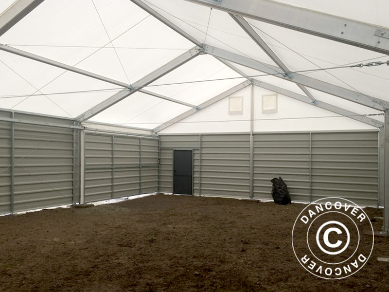 Metalldør til telthall i industristandard Alu, 0,9x2m, hvit