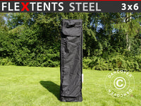 Bærebag m/hjul, FleXtents® Steel 3x6m, svart