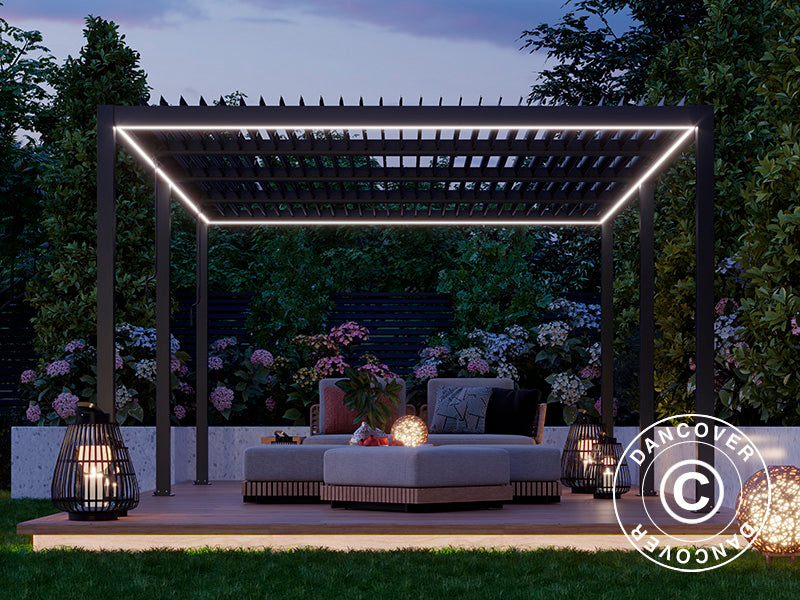 LED lyslist til San Pablo pergola 3x5,8m, 6 stk., Varmhvit