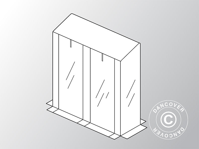 Duk til veggdrivhuset GH16270, 0,48x1,43x1,52m, Transparent BARE 3 STK. IGJEN