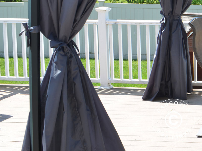 Sidevegger til paviljongene Palermo og Martinique, 4 stk, Grå