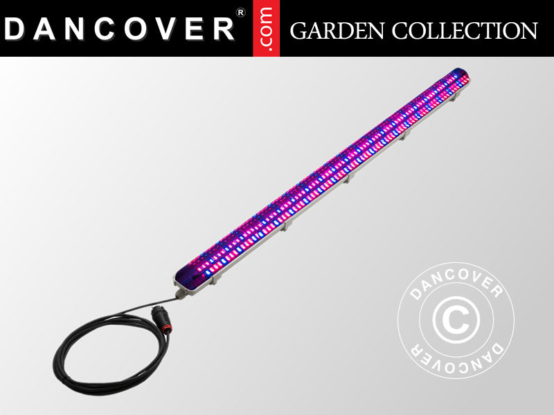 LED plantelys 1,26m, Grå