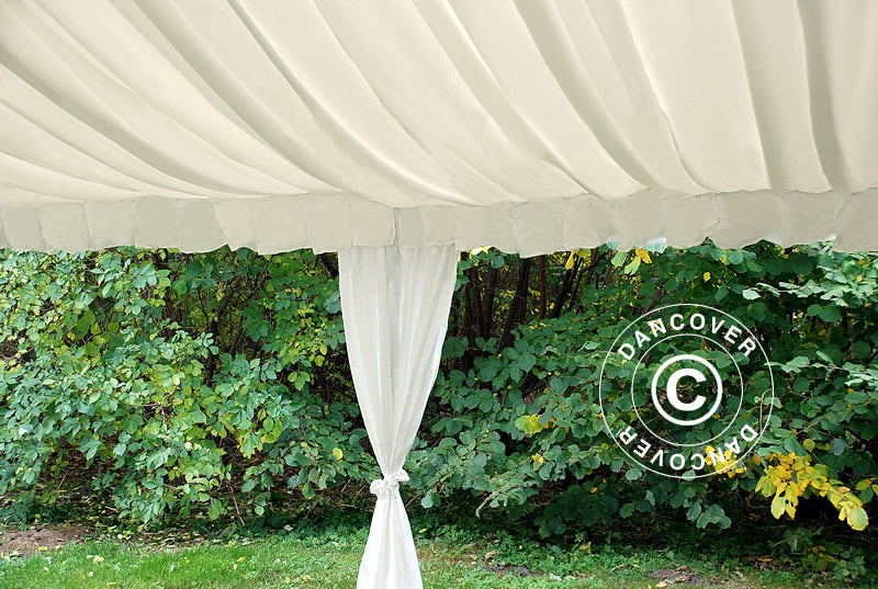 Lining og ben gardin pakke, Hvit, til 5x10m partytelt SEMI PRO Plus