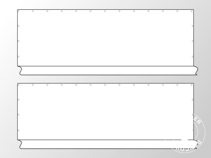 Sidevegger uten vinduer til partytelt PLUS 10m, 2 stk, Hvit