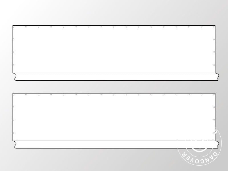 Sidevegger uten vinduer til partytelt PLUS 12m, 2 stk, Hvit