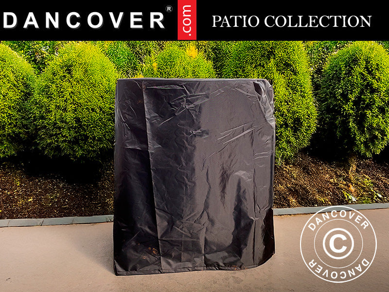 Trekk til bålfat med vedoppbevaring, Ø93x98cm, Svart