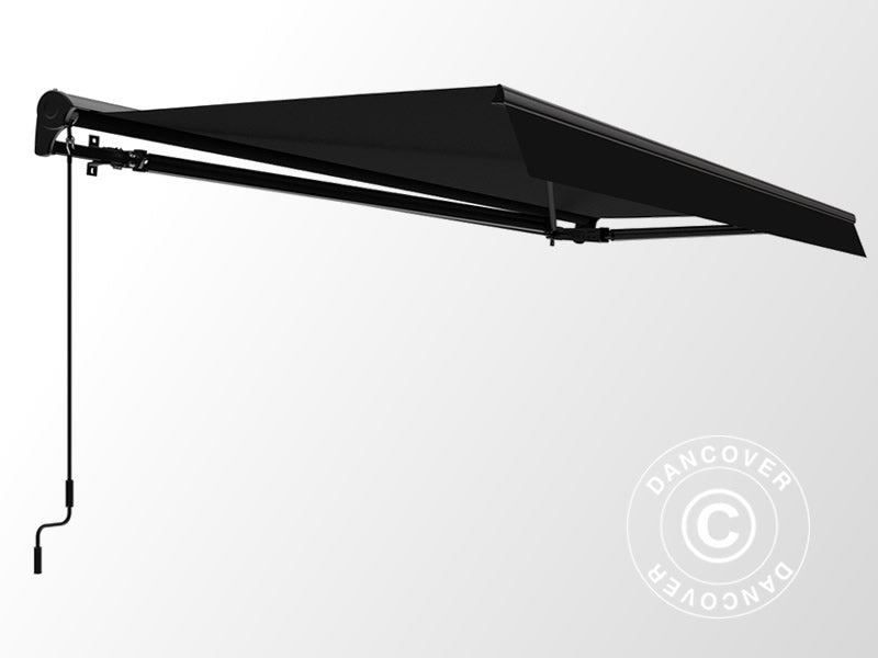 Awning 3,95x2,5m w/Remote Control Black/Black+UKAd