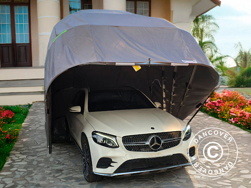 Foldegarasje (Bil), 2,8x6,4x2,65m, Grå