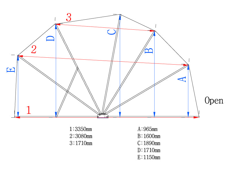 Foldegarasje (MC), 1,88x3,45x1,9m, Svart