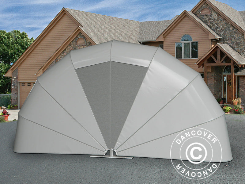 Foldegarasje (MC), 1,4x3,6x1,8m, grå