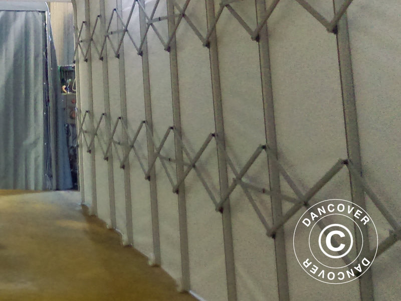 Stadiontunnel, kan sammenfoldes, 2,5x11,33x2,2m, Hvit