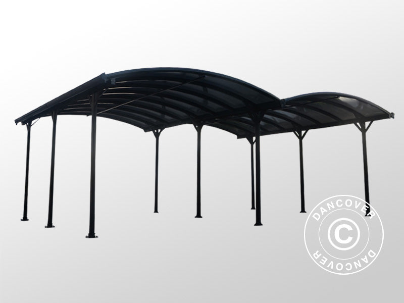 Dobbel carport Boston, 6x5,05x2,22m, Grå