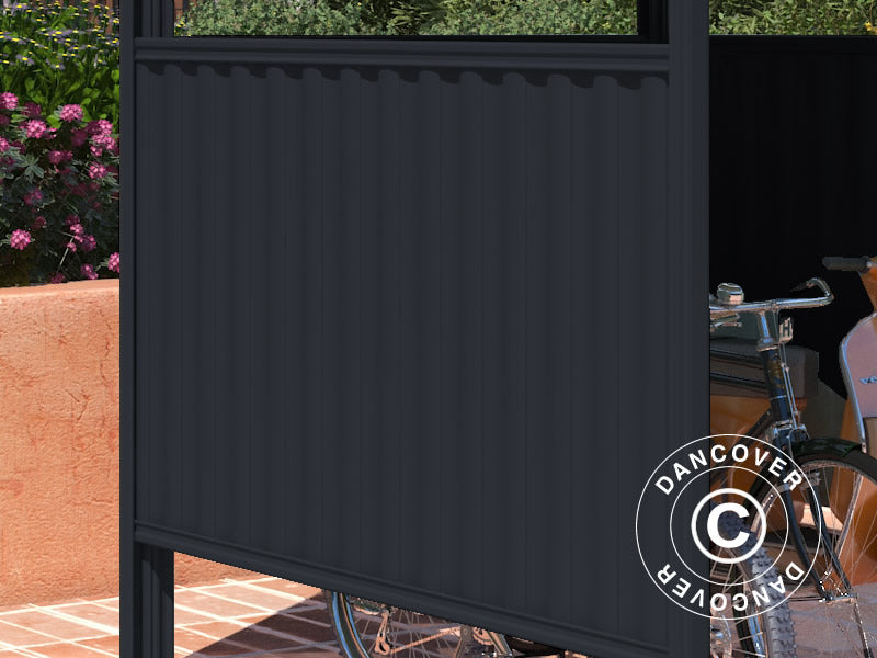 Sykkelskur 1,8x2,03x1,93m, 3,65m², antrasitt