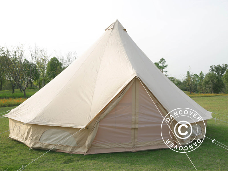 Lavvo til glamping, TentZing® 6x6m, 8 personer, Sandfarget