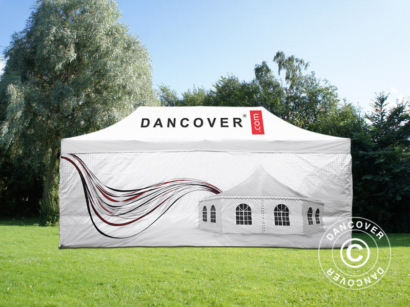 Printet sidevegg 4,5m for FleXtents PRO