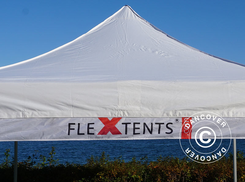 FleXtents®, Banner til quick-up telt m/trykk, 3x0,2m