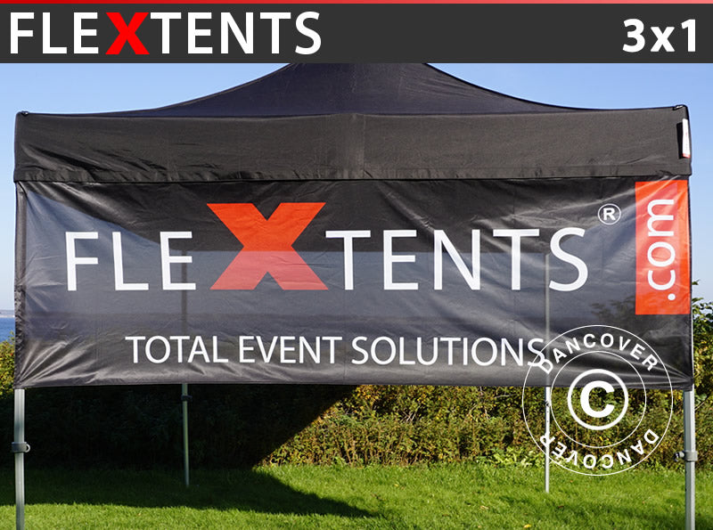 FleXtents®, Banner til quick-up telt m/trykk, 3x1m