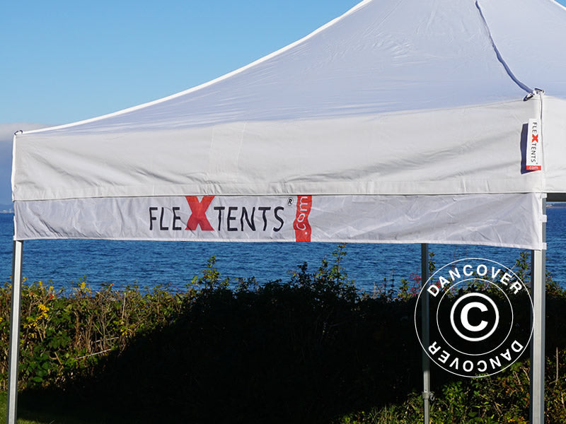FleXtents®, Banner til quick-up telt m/trykk, 4x0,2m