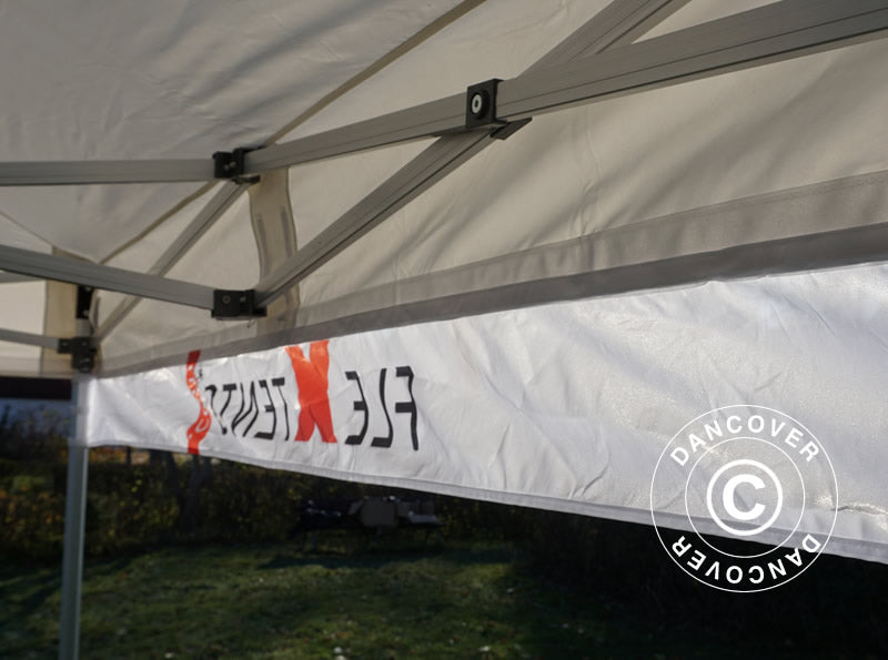 FleXtents®, Banner til quick-up telt m/trykk, 4x0,2m