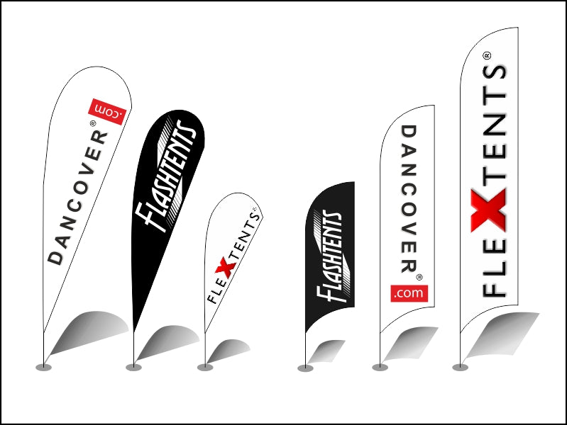 Beachflagg, tåredråpe, stor