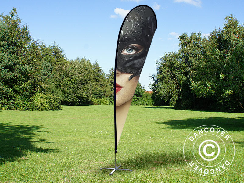 Beachflagg, tåredråpe, stor