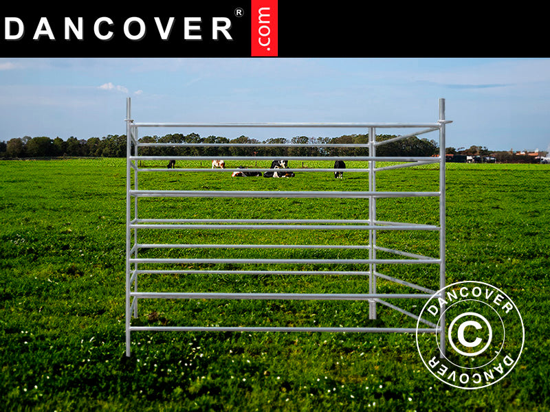 Dyreinnhegning, 1,5x1,22m, 4 stk., Sølv