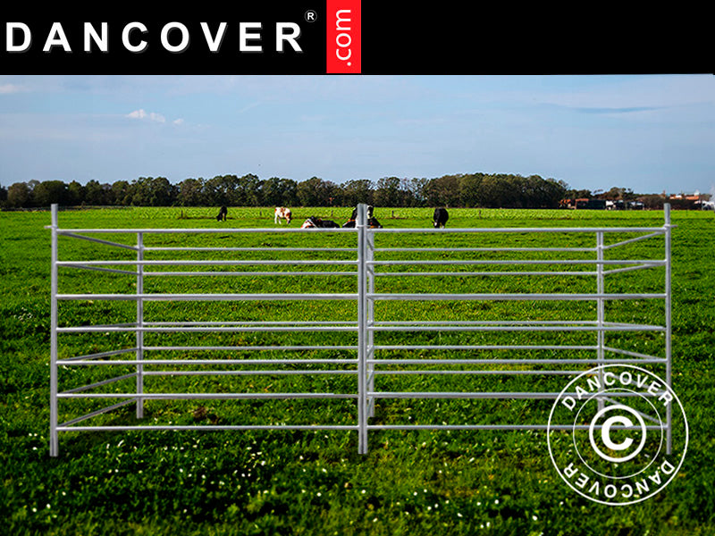 Dyreinnhegning, 1,5x1,22m, 8 stk., Sølv