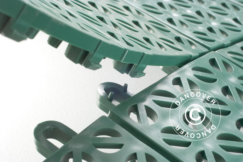 Plastik gulv, Basic, Multiplate, Grønn, 1,23 m² (4 stk.)