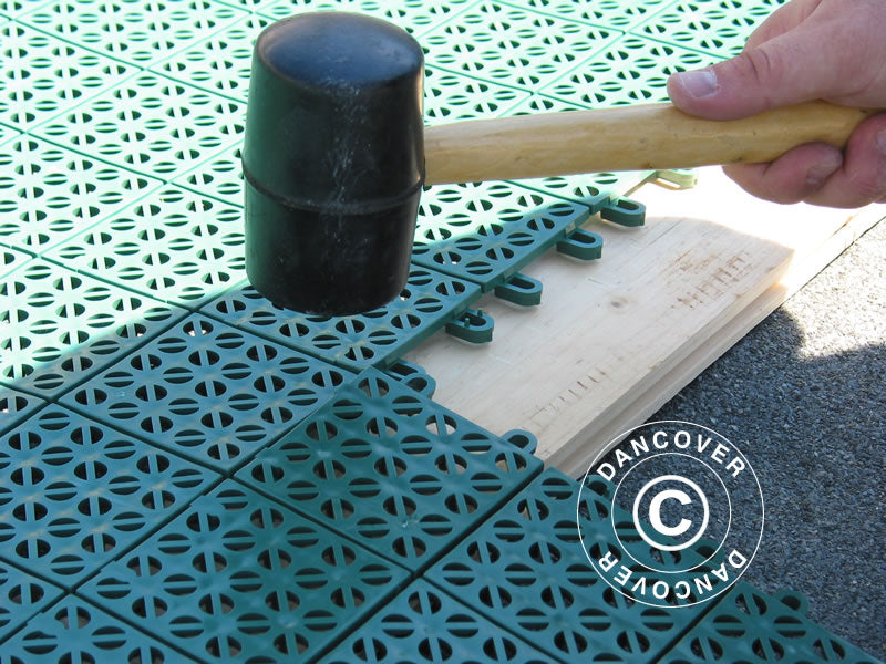 Plastik gulv, Basic, Multiplate, Grønn, 1,23 m² (4 stk.)