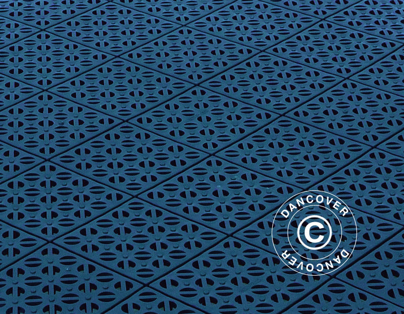 Plastik gulv, Basic, Multiplate, Blå, 1,23 m² (4 stk.)