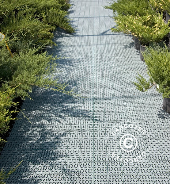 Plastik gulv, Basic, Multiplate, Grå, 1,23 m² (4 stk.)