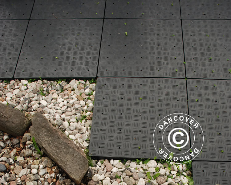 Plastgulv PRO 1 m²,  Antrasitt (4 stk.)