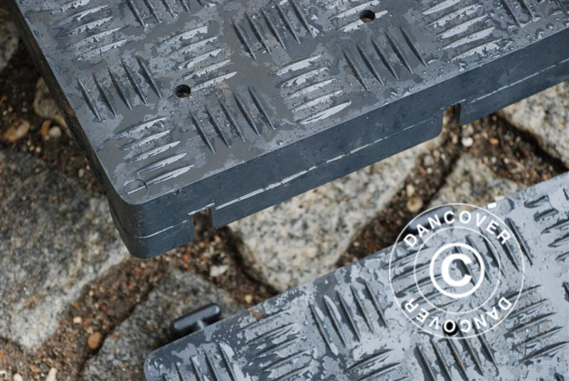 Plastgulv PRO 1 m²,  Antrasitt (4 stk.)