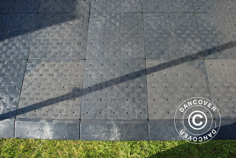 Plastgulv PRO 1 m²,  Antrasitt (4 stk.)