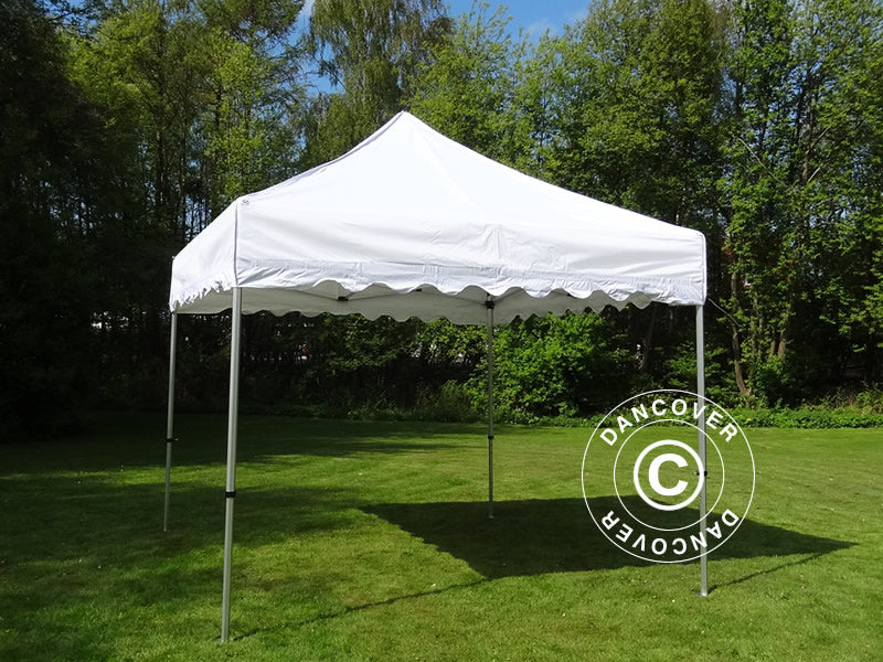 Quick-up telt FleXtents PRO "Wave" 3x3m Hvit, inkl. 4 sider