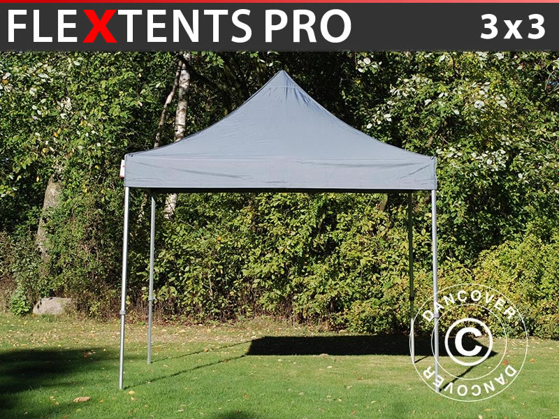 Quick-up telt FleXtents PRO 3x3m Grå