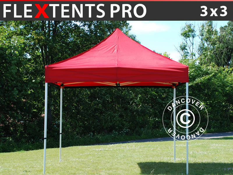 Quick-up telt FleXtents PRO 3x3m Rød