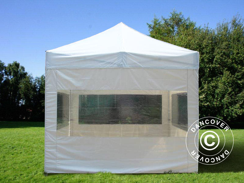 Quick-up telt FleXtents Xtreme 50 3x3m Hvit, inkl. 4 sider